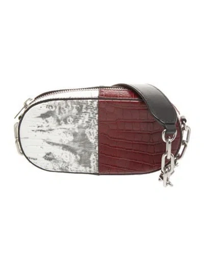 Pre-owned Alexander Wang Lizard Shoulder Bag In Red