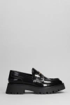 ALEXANDER WANG LOAFERS IN BLACK LEATHER