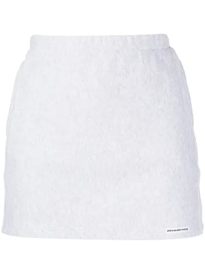 Alexander Wang Minirock Mit Logo In Grey