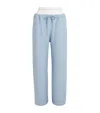 Alexander Wang Logo Brief Sweatpants In Blue