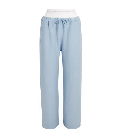 Alexander Wang Logo Brief Sweatpants In Blue
