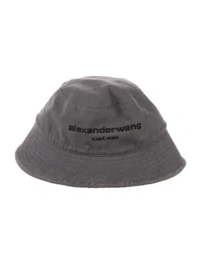 Pre-owned Alexander Wang Logo Bucket Hat In Neutrals