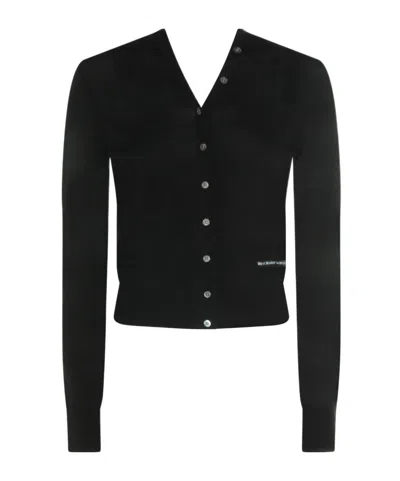 Alexander Wang Logo Button-up Cardigan In Brown