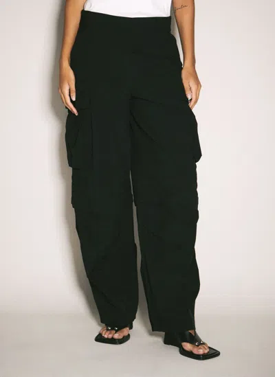 Alexander Wang Logo Cargo Pants In Black