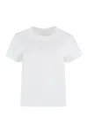 Alexander Wang Puff Logo Shrunken Tee In Cotton Jersey In White