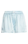 Alexander Wang Blue Cutout Shorts In Shine Blue