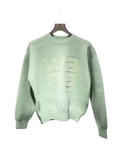 Alexander Wang Logo-debossed Jumper In Green