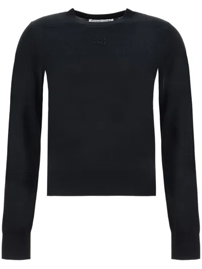 Alexander Wang Logo-debossed Top In Black