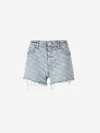 ALEXANDER WANG ALEXANDER WANG LOGO DENIM SHORTS