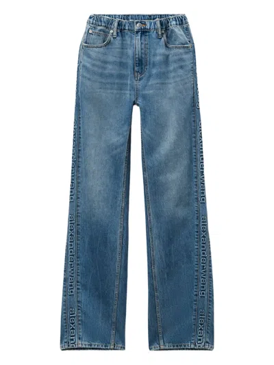 Alexander Wang Logo-detail Balloon Trousers In Blue