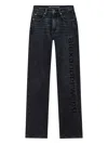 Alexander Wang Straight Jeans Logo In Blue