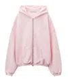 Alexander Wang Logo-detail Zip-up Hoodie In Animal Print