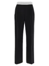 Alexander Wang High Waisted Pleated Pant With Logo Elastic Clothing In Black