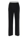 Alexander Wang High Waisted Pleated Pant With Logo Elastic Clothing