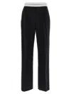 Alexander Wang Logo Elastic Pants In Black