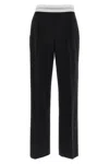 Alexander Wang Logo Elastic Pants In Black