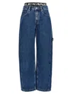 Alexander Wang Logo Elastic Prestyle Rounded Jeans