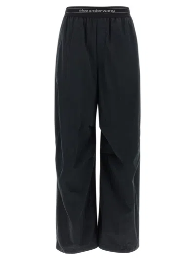 Alexander Wang Comfortable Pants With Logo And Pockets In Black