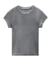 Alexander Wang Crystal Hotfix Logo Cotton Baby T-shirt Clothing In Blue
