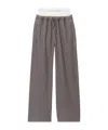Alexander Wang Logo-embellished Stretch Track Pants In Gray