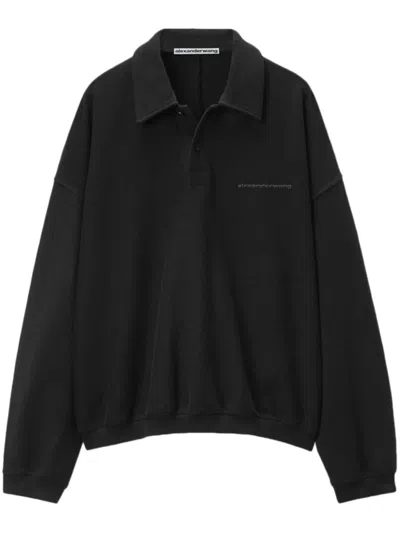 Alexander Wang Logo-embossed Cotton Polo Shirt In Animal Print