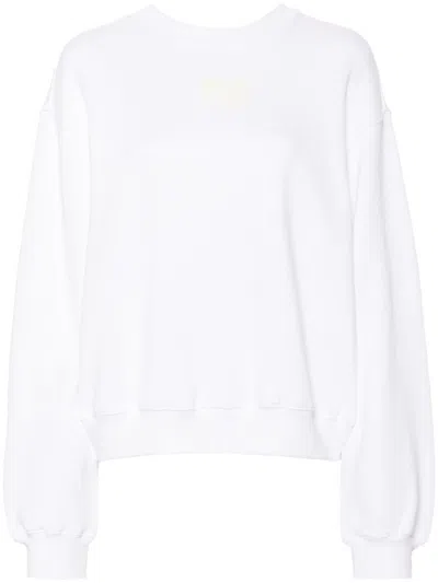 ALEXANDER WANG LOGO-EMBOSSED COTTON SWEATSHIRT