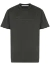 Alexander Wang T-shirt With Embossed Logo In Grey