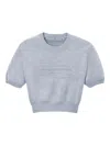 Alexander Wang Logo-embossed Cropped Knit Top