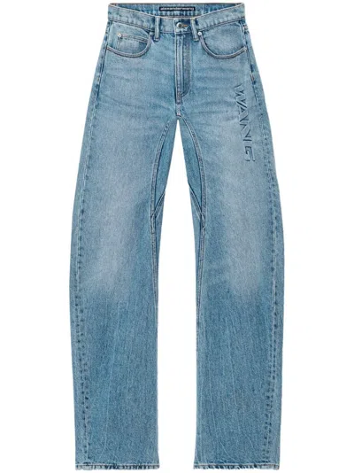 ALEXANDER WANG LOGO-EMBOSSED JEANS - WOMEN'S - COTTON