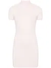 Alexander Wang Logo-embossed Mini Knitted Dress In Pink