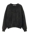 Alexander Wang Oversize Logo Sweatshirt In Organic Cotton In Black