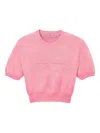Alexander Wang Women Chenille Pullover In Cotton Blend With Logo In Pink