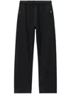 Alexander Wang Logo-embossed Straight-leg Track Pants In Black