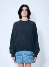 Alexander Wang Women Logo Embossed Sweater In Grey