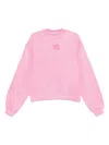 Alexander Wang Puff Logo Sweatshirt In Structured Terry Clothing In Pink