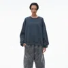 Alexander Wang Unisex Logo-embossed Sweatshirt In Cotton In Acid Pebble