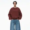 Alexander Wang Unisex Logo-embossed Sweatshirt In Cotton In Acid Red