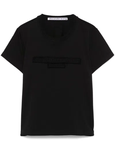 ALEXANDER WANG LOGO-EMBOSSED T-SHIRT