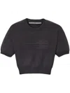ALEXANDER WANG LOGO-EMBOSSED T-SHIRT
