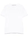 Alexander Wang Essential Jersey Short Sleeve Tee With Puff Logo And Bound Neck Clothing In White