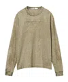 Alexander Wang Logo-embossed Tie-dye T-shirt In Nude