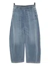Alexander Wang Logo-embossed Trousers In Blue