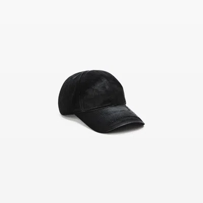 Alexander Wang Logo Embroidered Cap In Coated Cotton In Black