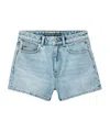 Alexander Wang Shorty High Waist Denim Shorts In Blue