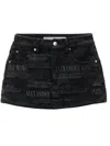Alexander Wang All Over Embroidery Mini Skort In Schwarz