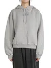 Alexander Wang Logo-embroidered Hoodie In Grey