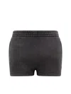 Alexander Wang Logo-embossed Jersey Mini Shorts In Grey