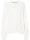 Alexander Wang Gerippter Pullover Mit Logo-stickerei In White