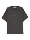 Alexander Wang Gray Embossed T-shirt In Gray