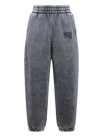 ALEXANDER WANG LOGO-EMBROIDERED TRACK PANTS
